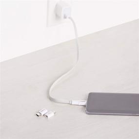img 1 attached to Amazon Basics Micro USB (Female) To USB-C (Male) Adapter - White
