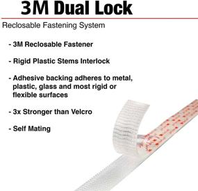 img 3 attached to 🔒 3M Dual Lock 250 Clear Reclosable Fastener - 1 inch x 6 Feet with Bonus Scotch 1406 Household Scissors