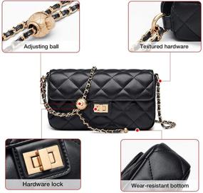 img 1 attached to Leather Crossbody Cowhide Quilted Handbags
