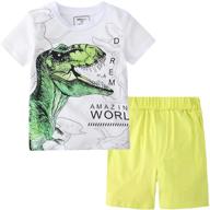 adorable dinosaur-themed boys' clothing sets by bibnice toddler clothing: bs20 tz016 logo