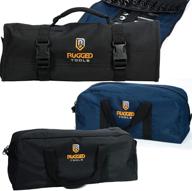 rugged tools tool roll + tool bag set: ultimate organization combo - rollup tool pouch and small & medium tool bag set logo