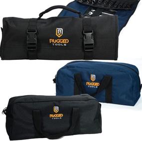 img 4 attached to Rugged Tools Tool Roll + Tool Bag Set: Ultimate Organization Combo - Rollup Tool Pouch and Small & Medium Tool Bag Set