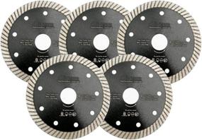 img 4 attached to 🔪 SHDIATOOL Super Thin Diamond Turbo Blade 5PCS 4 1/2 Inch - Premium Cutting Tool for Porcelain, Ceramic Tile, and Granite - Dia 115mm