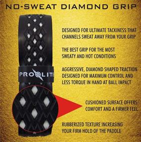 img 2 attached to 🎾 Enhance Your Game with PROLITE No-Sweat Diamond Grip: Perfect for Pickleball, Racquetball, Squash, Tennis, Badminton and More!