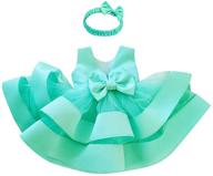 👗 adorable klfflgid baby girl bowknot pageant dresses: perfect for wedding parties and special occasions logo