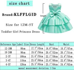 img 2 attached to 👗 Adorable KLFFLGID Baby Girl Bowknot Pageant Dresses: Perfect for Wedding Parties and Special Occasions