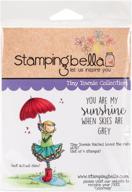 🌧️ rainy day joy: stamping bella tiny townie rachel loves the rain cling stamp, 6.5"x 4.5 logo