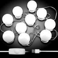 💡 hollywood style vanity mirror lights - led makeup vanity mirror lights kit with 10 dimmable bulbs - 157'' cable length - white (mirror not included) - perfect gift logo