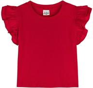 design toddler girls ruffle tshirts girls' clothing and tops, tees & blouses logo