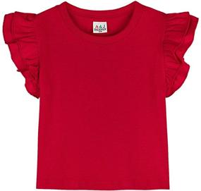 img 4 attached to DESIGN Toddler Girls Ruffle Tshirts Girls' Clothing and Tops, Tees & Blouses