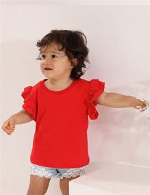 img 2 attached to DESIGN Toddler Girls Ruffle Tshirts Girls' Clothing and Tops, Tees & Blouses