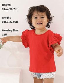 img 3 attached to DESIGN Toddler Girls Ruffle Tshirts Girls' Clothing and Tops, Tees & Blouses