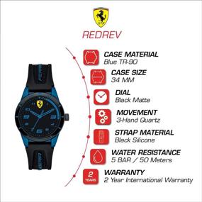 img 3 attached to Ferrari RedRev Quartz Silicone Casual Boys' Watches