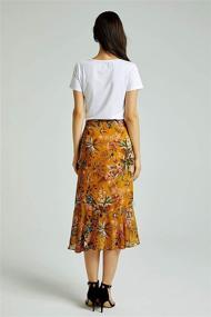 img 2 attached to 🌼 Women's Floral Ruffle Yellow Clothing by Tronjori