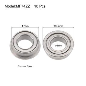 img 2 attached to Uxcell Bearing 4X7X2 5Mm Shielded Bearings