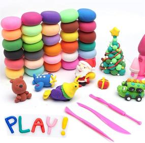 img 4 attached to 🎨 Набор глины для сушки на воздухе из 24 цветов с инструментами для лепки - набор игрушек Foam Clay для детей (3+ лет), безопасная мягкая глина для слаймов - идеально для раннего образования и подарков.
