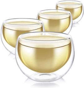 img 4 attached to Premium Teabloom Insulated Borosilicate 🍵 Tea Cups: Elevate Your Tea Experience