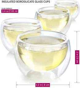 img 2 attached to Premium Teabloom Insulated Borosilicate 🍵 Tea Cups: Elevate Your Tea Experience