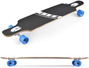 img 3 attached to 🐠 FISH SKATEBOARDS 41-Inch Downhill Longboard Skateboard: Premium Canadian Maple Construction, Complete Cruiser for Free-Style Riding