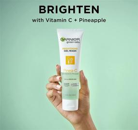 img 2 attached to 🍍 Garnier SkinActive Green Labs Brightening Gel Washable Cleanser: Vitamin C-infused Solution for Dull and Uneven Skin - Pinea-C, Pineapple, 13.2 Fl Oz