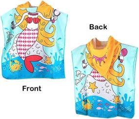 img 3 attached to 👙 HETH Kids Hooded Towel Swimsuit Coverup for Beach, Bath, and Pool - Multi-use Swimming Poncho Towel