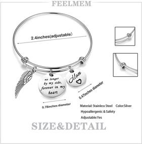 img 3 attached to FEELMEM Memorial Adjustable Wing Charm Sympathy Girls' Jewelry