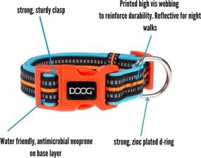 img 2 attached to 🐶 DOOG - Adjustable Neoprene Padded Dog Collar for XSmall, Small, Medium, and Large Dogs and Puppies - Soft, Breathable, Water-Friendly, Ideal for Walking, Running, Swimming in Pools, Lakes, and Beaches