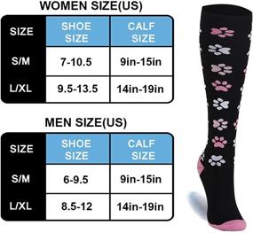 img 3 attached to 🧦 HLTPRO Compression Socks (4 Pairs) - Ultimate Support for Women & Men: Running, Travel, Athletic, Nurse, Medical