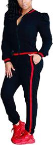 img 4 attached to Akmipoem Casual Sleeve Tracksuits Outfits Sports & Fitness
