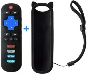 img 4 attached to 📺 Motiexic Remote Control + Black Silicone Case for LG Roku Smart TV 55LF5700 65LF5700