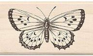 🦋 inkadinkado handrawn butterfly wood stamp for scrapbooking - premium quality 1 piece stamp, 1.75'' l x 3'' w logo