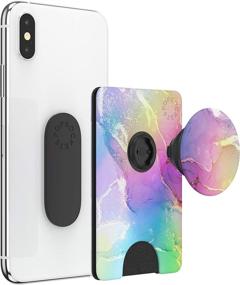 img 2 attached to 💼 Enhanced Functionality with PopSockets PopWallet+: Spectrum Stone Swappable Wallet for Ultimate Convenience