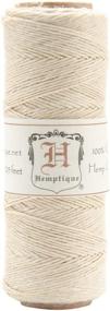 img 1 attached to 🧵 Hemptique 100% Natural Hemp Cord Single Spool - Crafters' Top Choice for Jewelry Making, Macramé, Scrapbooking & More - 205ft ~ 62.5m Hemp String Spool - .5mm Cord Thread - Natural