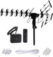 📺 fivestar 2019 newest model outdoor hd tv antenna - up to 200 mile long range with motorized 360 degree rotation, uhf/vhf/fm radio and infrared remote control - advanced design plus installation kit logo