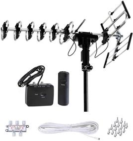 img 4 attached to 📺 FiveStar 2019 Newest Model Outdoor HD TV Antenna - Up to 200 Mile Long Range with Motorized 360 Degree Rotation, UHF/VHF/FM Radio and Infrared Remote Control - Advanced Design Plus Installation Kit