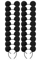 chuangqi 20pcs solid black mouse ears headband - enhance seo logo