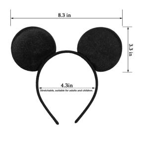 img 2 attached to CHuangQi 20pcs Solid Black Mouse Ears Headband - Enhance SEO