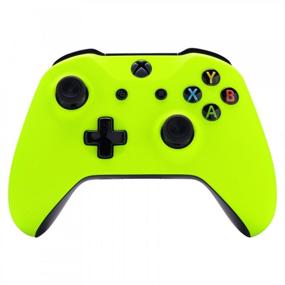 img 4 attached to 🎮 Liven up Your Xbox One Controller with eXtremeRate Soft Touch Lime Yellow Front Housing Shell Faceplate