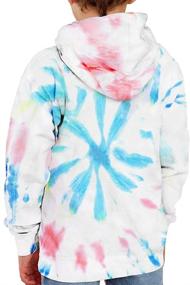 img 3 attached to 👕 Vibrant Tie Dye Sweatshirts for Unisex Kids with Hood and Kangaroo Pocket - GAMISOTE