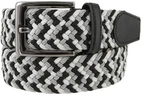 img 4 attached to Braided Elastic Stretch Leather GRY Men's Accessory: A Must-Have Addition to Your Wardrobe