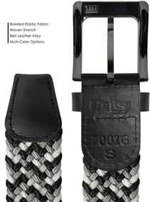 img 2 attached to Braided Elastic Stretch Leather GRY Men's Accessory: A Must-Have Addition to Your Wardrobe