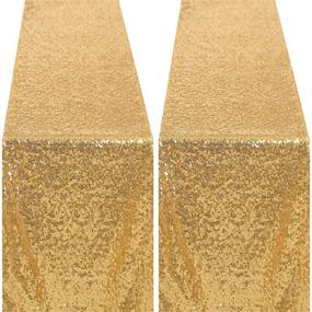 img 4 attached to ✨ Gold Sequin Table Runner by KNGKILQN