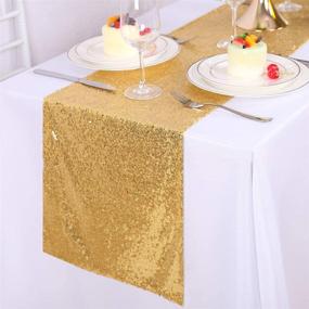 img 3 attached to ✨ Gold Sequin Table Runner by KNGKILQN