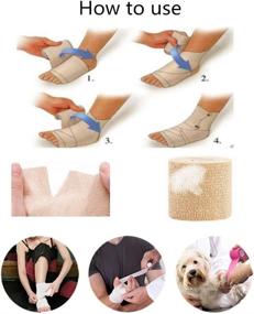 img 2 attached to 🐶 12 Pack Self Adhesive Wrap Bandage - Vet Wrap for Pets, Stretch Self-Adherent Cohesive Tape Rolls (1 Inches x 5 Yards Each, 12 Colors): Breathable Athletic Tape for Pets