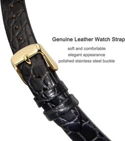 img 1 attached to 👩 Upgrade Your Watch with BISONSTRAP Polished Leather Straps for Women - Premium Replacement!