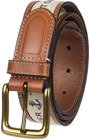 img 4 attached to 👔 Men's Black Ribbon Inlay Belts by Tommy Hilfiger - Stylish Accessories