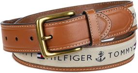 img 3 attached to 👔 Men's Black Ribbon Inlay Belts by Tommy Hilfiger - Stylish Accessories