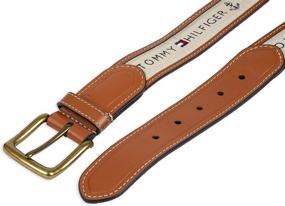 img 1 attached to 👔 Men's Black Ribbon Inlay Belts by Tommy Hilfiger - Stylish Accessories