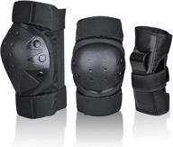 deacroy 6 in 1 adult/child knee pads wrist guards elbow pads - protective gear set for volleyball, inline roller skating, skateboarding, cycling, scooter, skiing logo