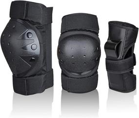 img 4 attached to Deacroy 6 in 1 Adult/Child Knee Pads Wrist Guards Elbow Pads - Protective Gear Set for Volleyball, Inline Roller Skating, Skateboarding, Cycling, Scooter, Skiing